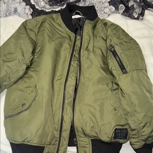 H&M Khaki Green Bomber Jacket